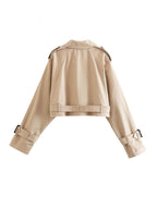 R&B | Lässiger Kurzer Trenchcoat Mit Gürtel