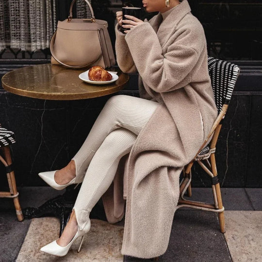 R&B | jacket - luxuriöser langer Wickelmantel für Damen