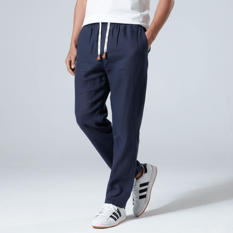 Unisex Minimalistische Leinenhose
