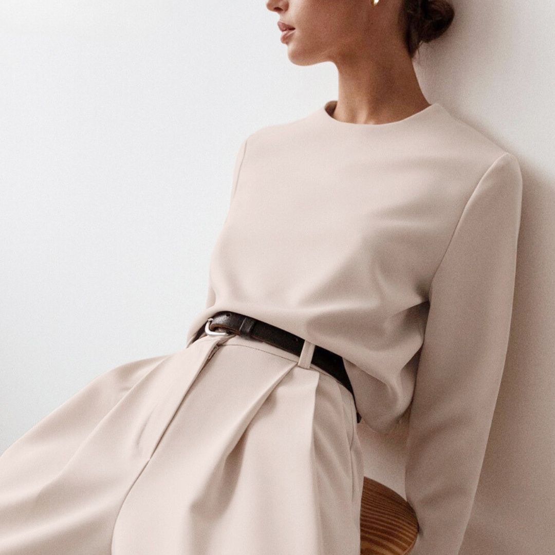 R&B | Elegante Damen Zweiteilige Set Mit Weit Geschnittene Hose