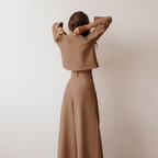 R&B | Elegante Damen Zweiteilige Set Mit Weit Geschnittene Hose