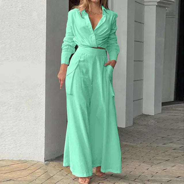 R&B - Stylisches Top und Hosen Set für Frauen