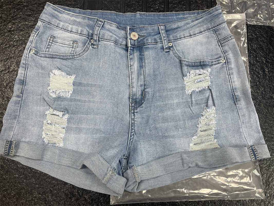 R&B | Beinabschluss Ripped Jeans Shorts