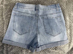 R&B | Beinabschluss Ripped Jeans Shorts