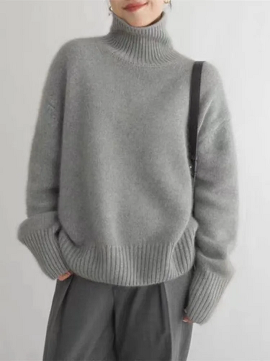R&B | Pullover - Gemütlicher Rollkragenstrickpullover