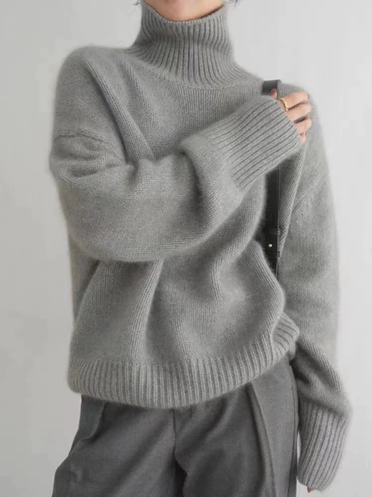 R&B | Pullover - Gemütlicher Rollkragenstrickpullover