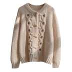 R&B | Strick Strickjacke mit Blumenmuster