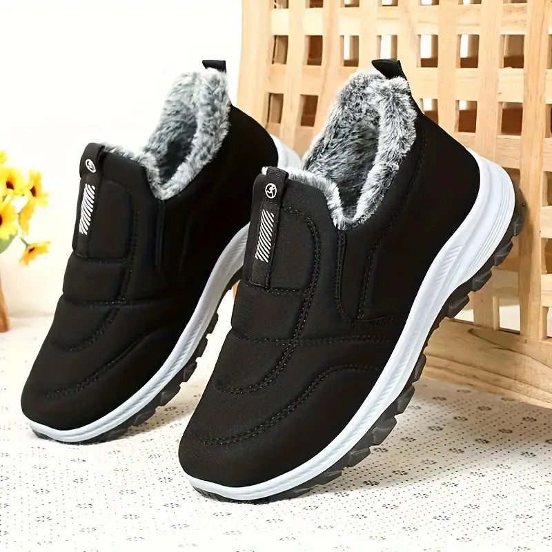 R&B | Damen Fleece-Gefütterte Winterstiefel – Dicke Plattform, Rutschfeste Schneeschuhe