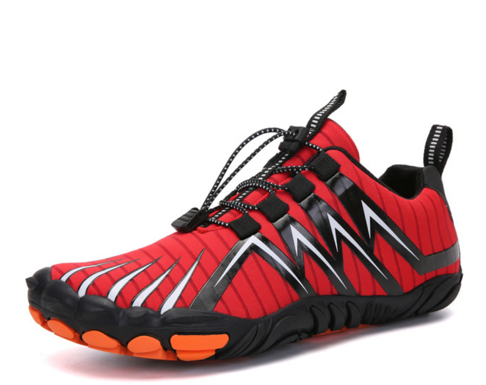 Orthopädisch Schwarzer Kontrast Trail Sneakers R&B