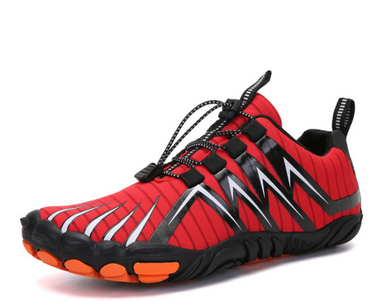 Orthopädisch Schwarzer Kontrast Trail Sneakers R&B
