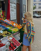 R&B | Stilvolle Bunte Strickjacke