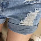 R&B | Beinabschluss Ripped Jeans Shorts