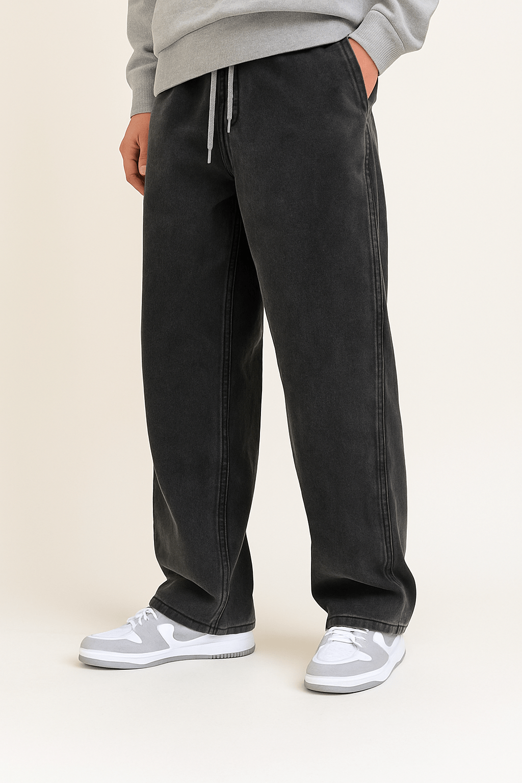R&B | Geschnittene Hose mit Dezenter Wasch-Optik