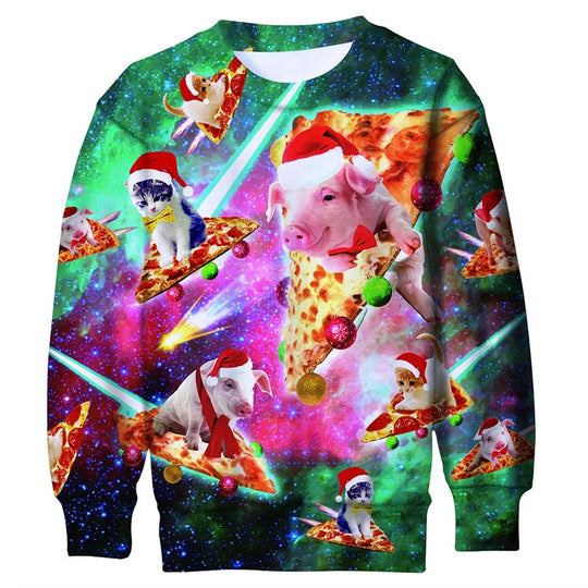 R&B | Unisex Sweatshirt - Bequemes 3D Katzen- und Hundedesign für Tierliebhaber