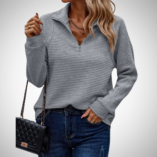 R&B | Weicher V-Ausschnitt Strickpullover für Alltag und Büro