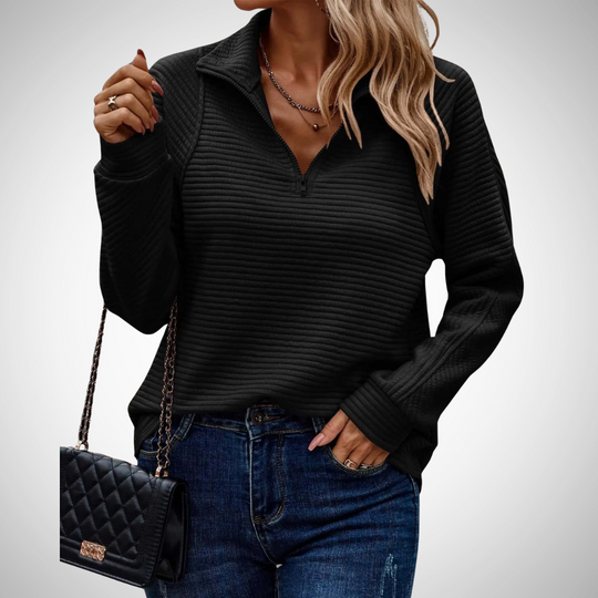 R&B | Weicher V-Ausschnitt Strickpullover für Alltag und Büro