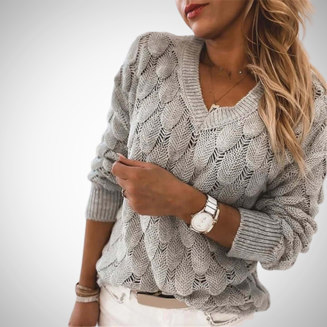 R&B | V-Ausschnitt Strickpullover