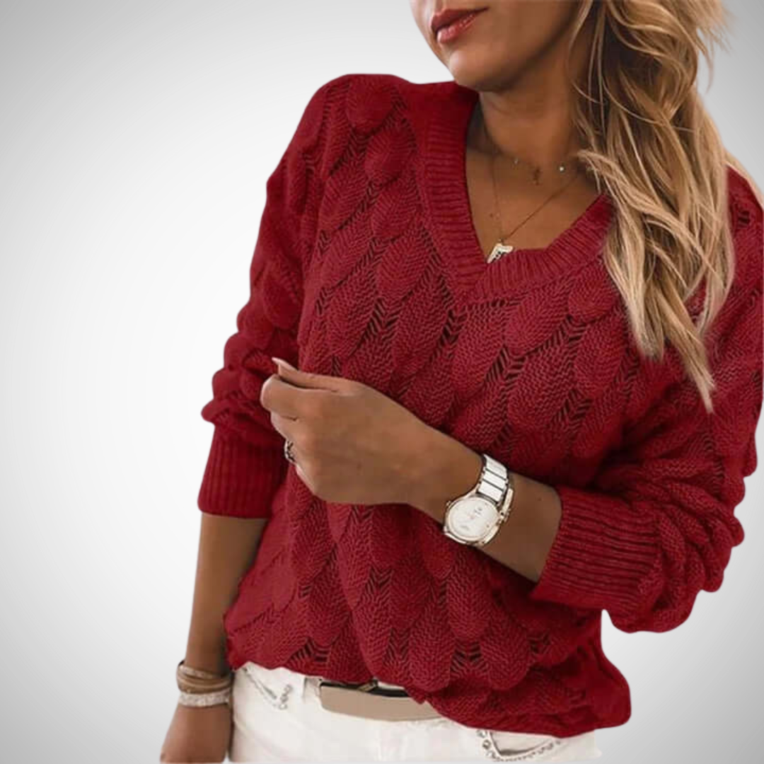 R&B | V-Ausschnitt Strickpullover