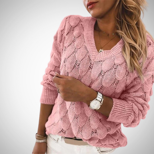 R&B | V-Ausschnitt Strickpullover