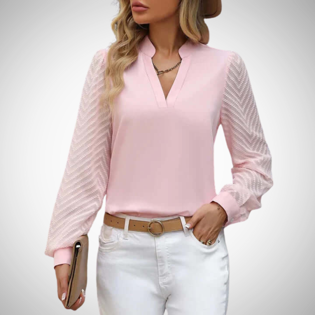 R&B | V-Ausschnitt Chiffon Top