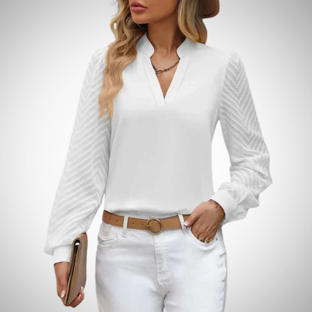 R&B | V-Ausschnitt Chiffon Top