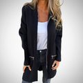 R&B | Langer Kapuzen Strickjacke