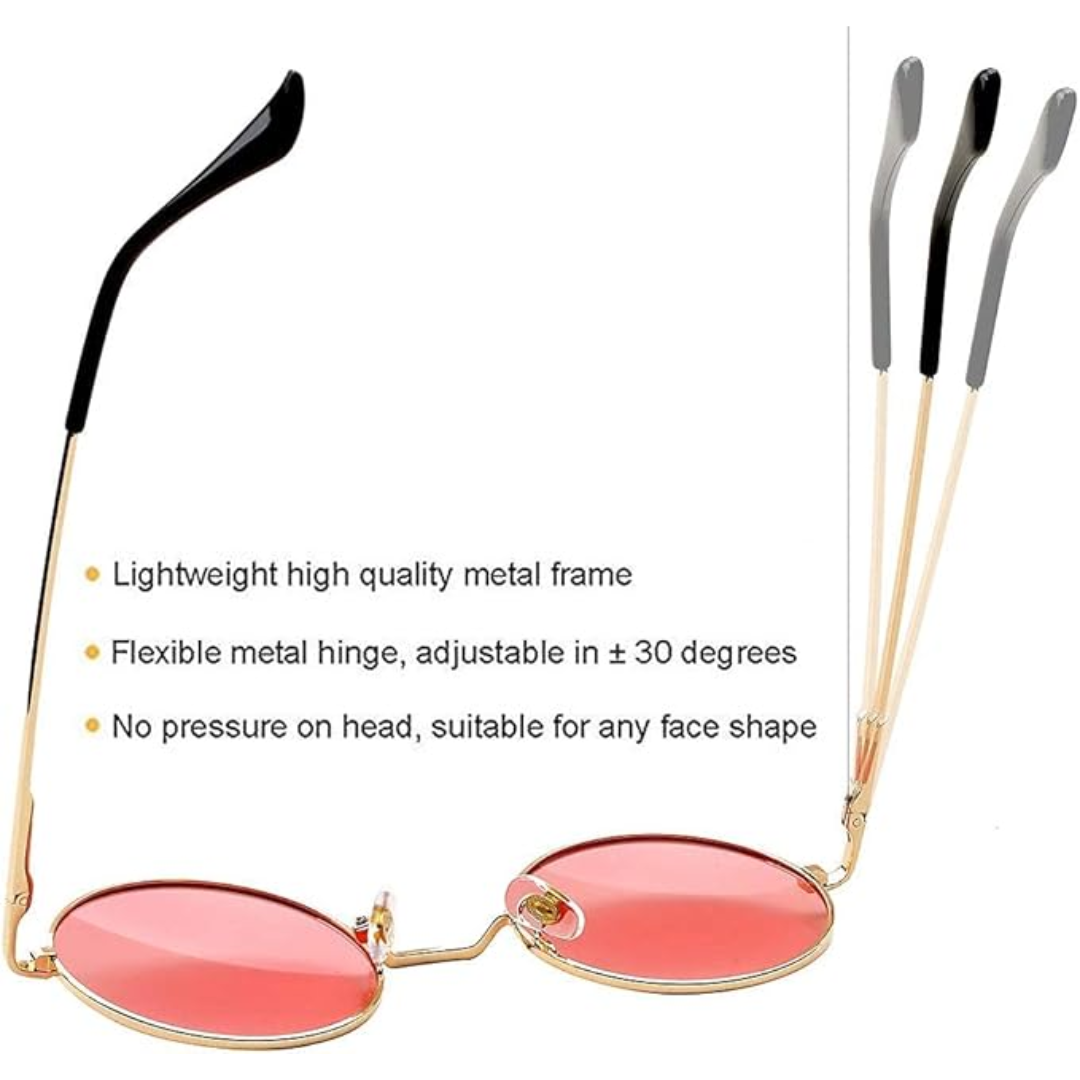 R&B Runde Sonnenbrille Klassisches Design Leicht