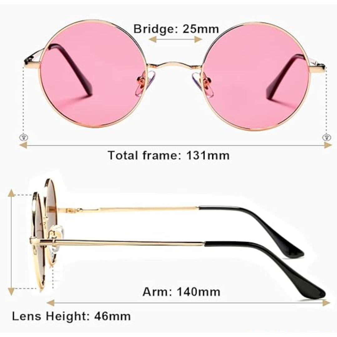 R&B Runde Sonnenbrille Klassisches Design Leicht