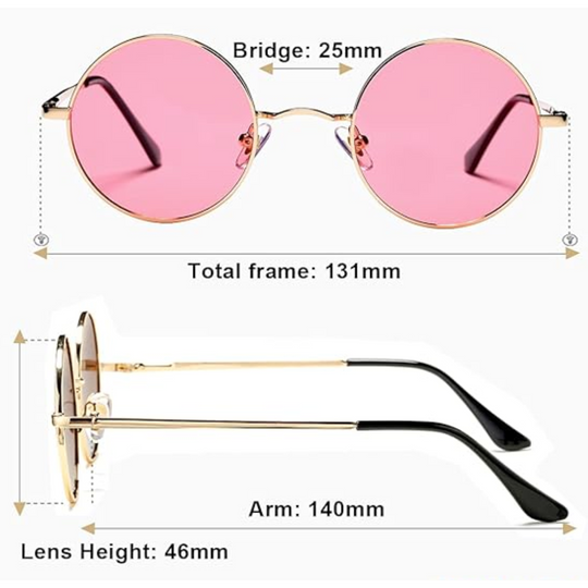 R&B Runde Sonnenbrille Klassisches Design Leicht