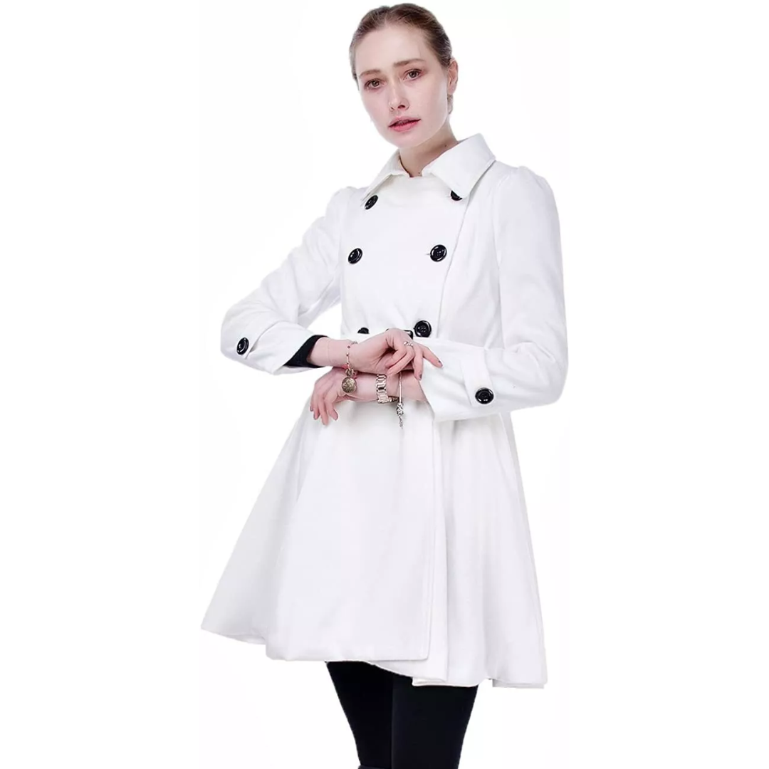 R&B | Wol Peacoat mit Gürtel