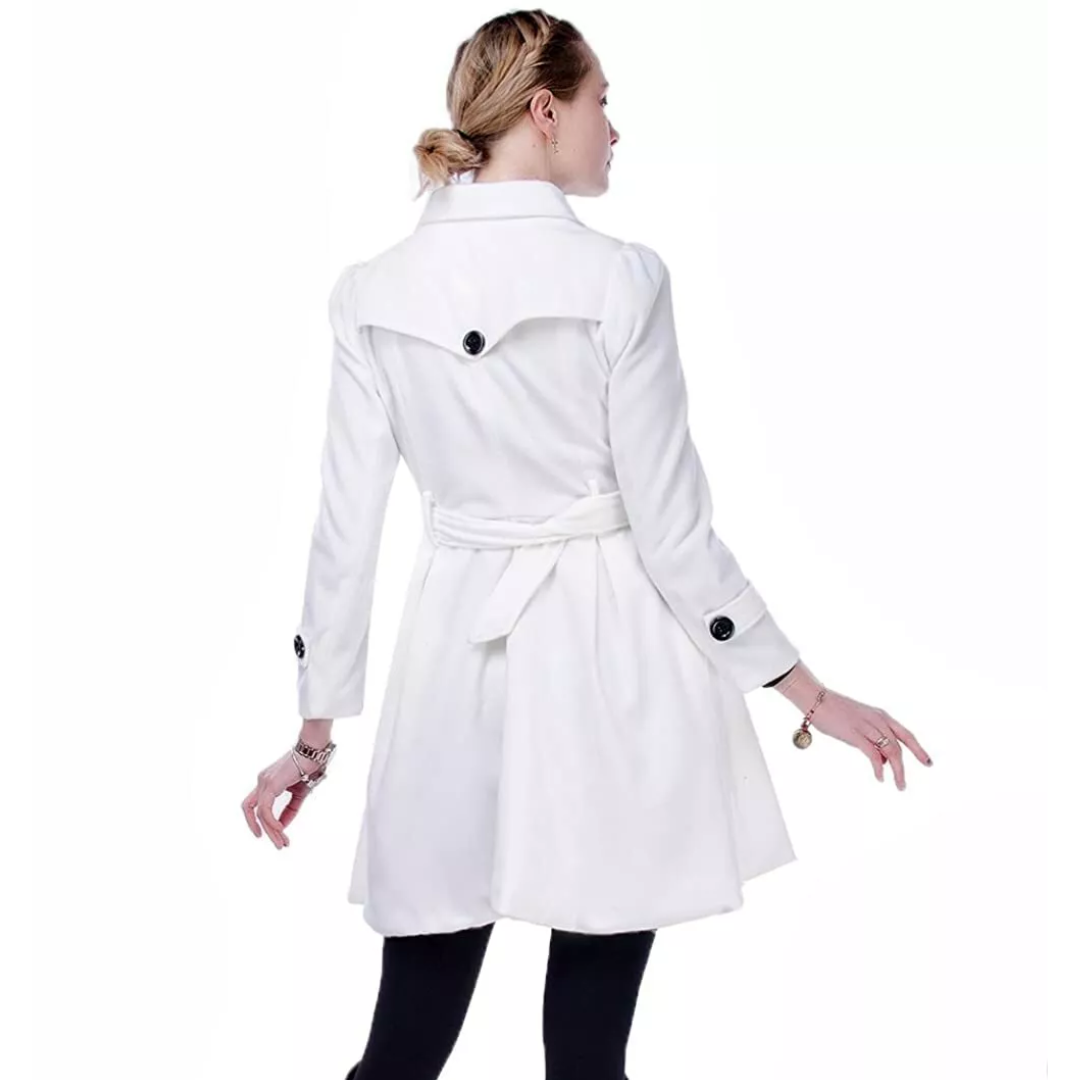 R&B | Wol Peacoat mit Gürtel