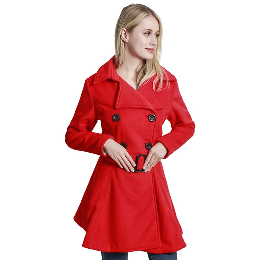 R&B | Wol Peacoat mit Gürtel