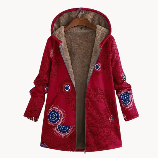 R&B | Warmer Damenparka mit Stylischem Muster