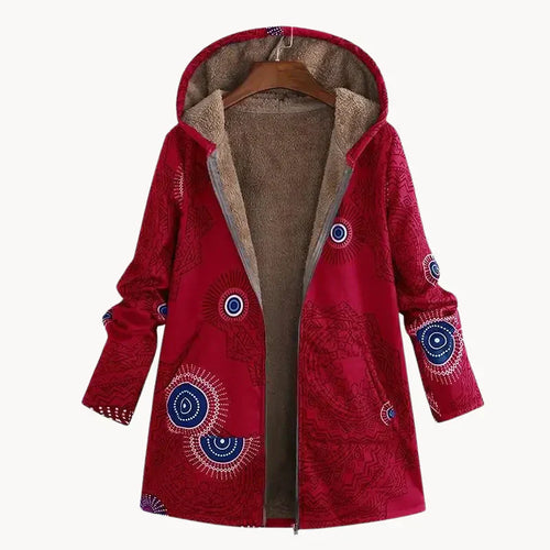 R&B | Warmer Damenparka mit Stylischem Muster