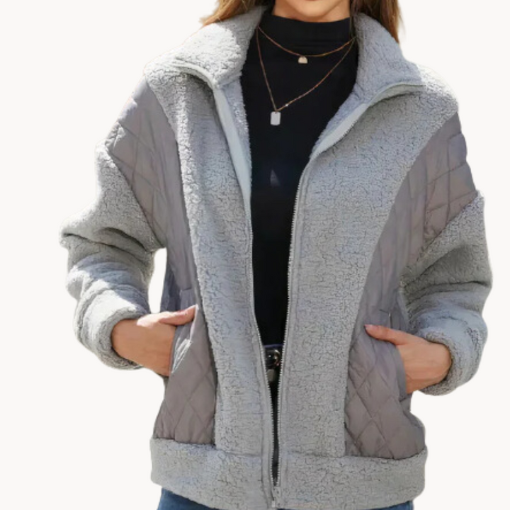 R&B | Kuschelige Steppjacke Aus Sherpa für Damen