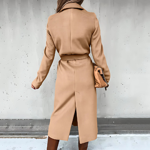 R&B | langer Wickelmantel - stilvolle Winteroberbekleidung für Damen