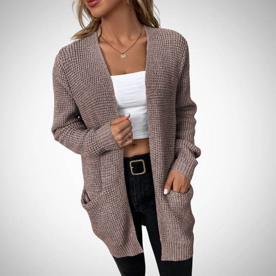 R&B | Lässige Strickjacke mit Offenem Design