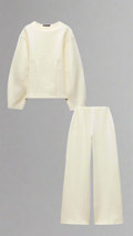 R&B | Bequemes Damen Pullover Satz mit Weiten Hosen
