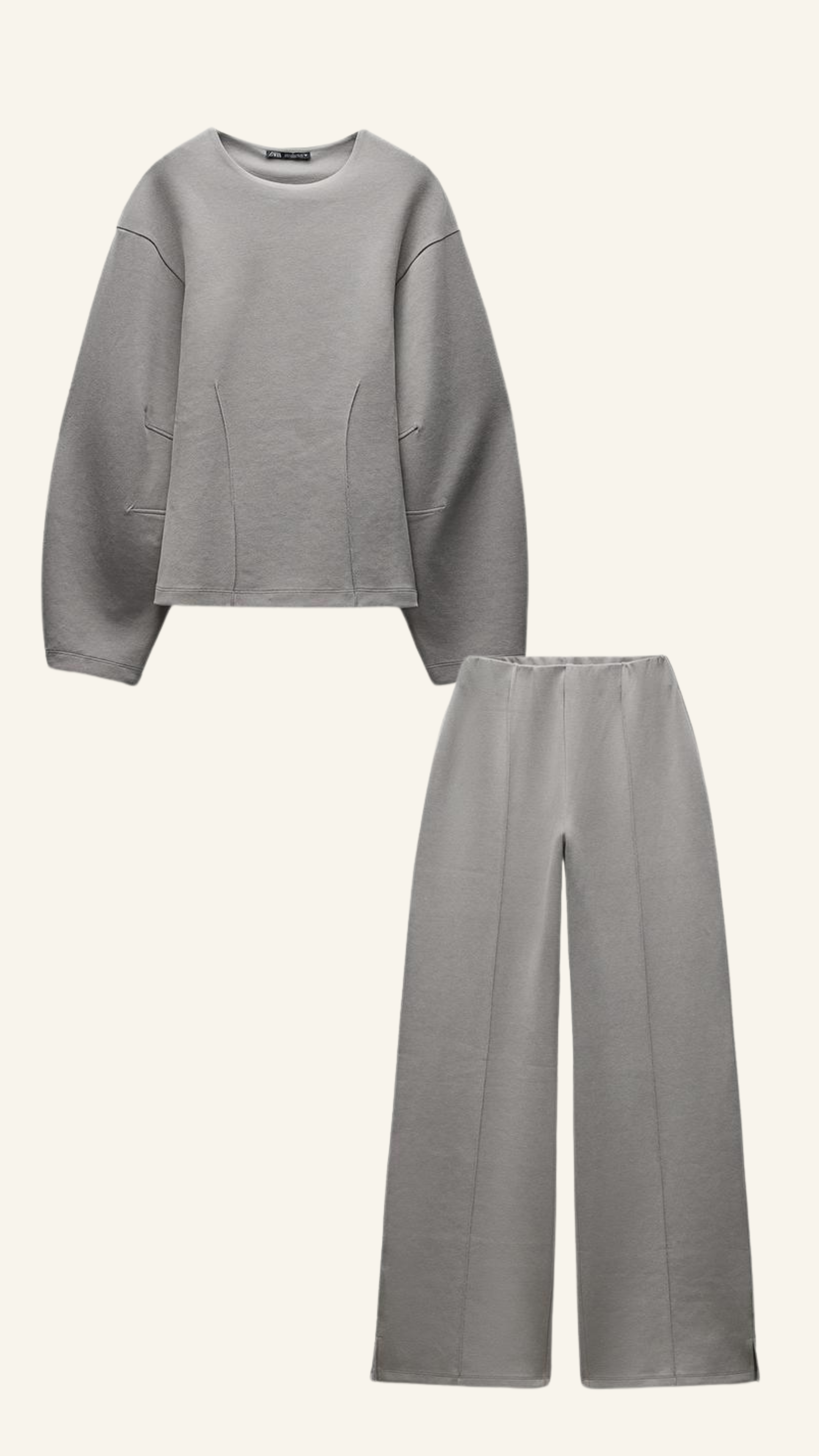 R&B | Bequemes Damen Pullover Satz mit Weiten Hosen