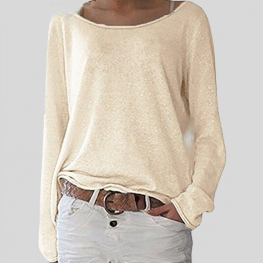 R&B | Eleganter leichter Pullover mit Rundhalsausschnitt