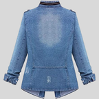 R&B | Denimjacke - Lässige Passform - Hüftlänge - Brusttaschen - Knopfverschluss