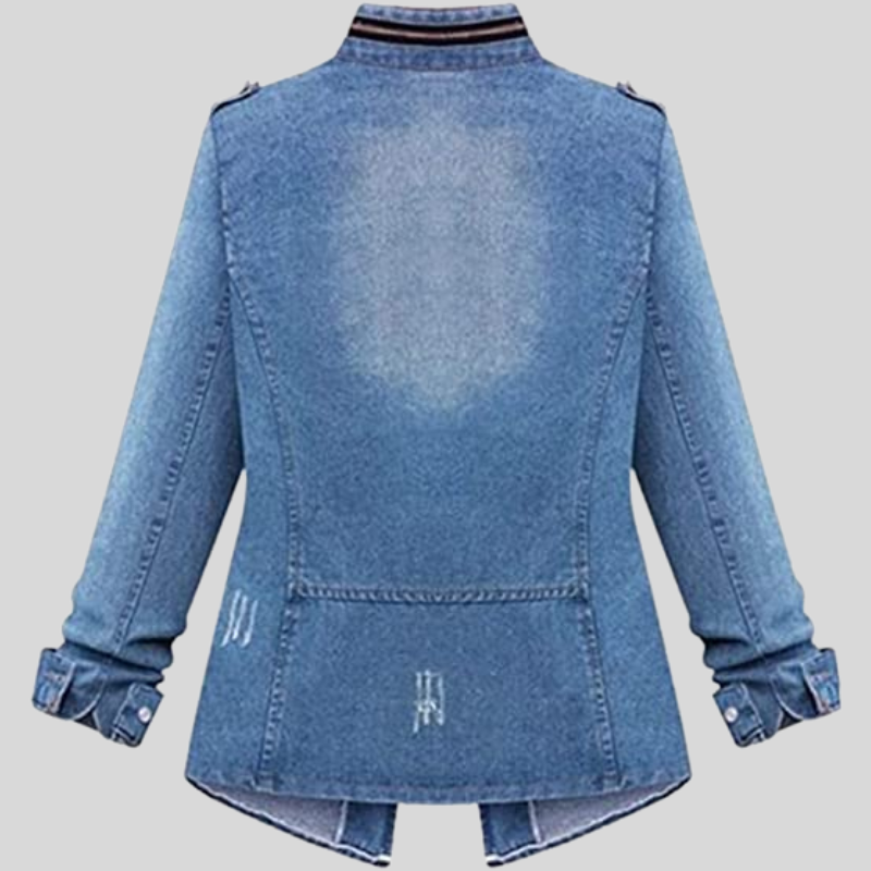R&B | Denimjacke - Lässige Passform - Hüftlänge - Brusttaschen - Knopfverschluss