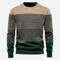 R&B | Strickpullover mit Kontraststreifen Baumwollmischung Komfort und Stil
