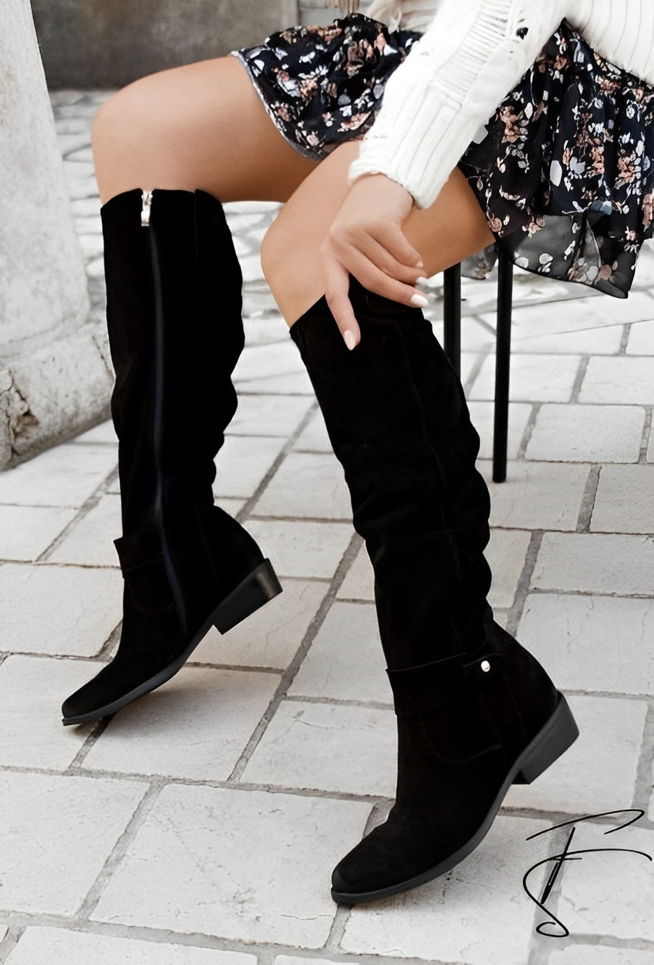R&B | Overknee Western Cowboy Stiefel Mit Absatz Für Damen