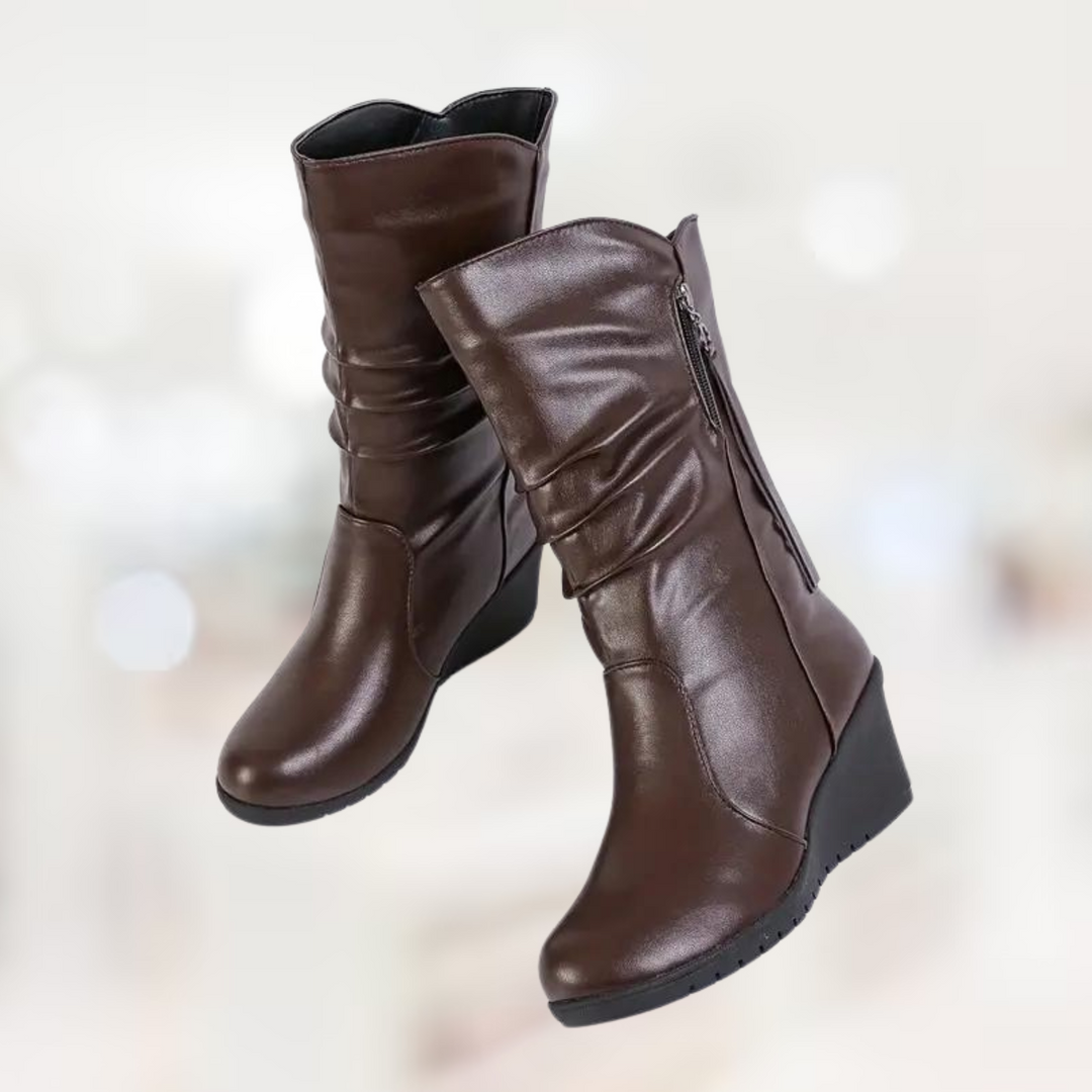 R&B – Halbhohe Winter-Keilstiefel für Damen