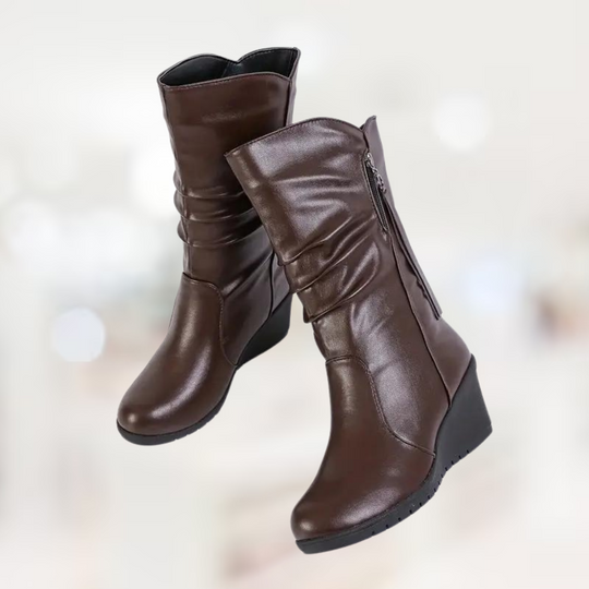 R&B – Halbhohe Winter-Keilstiefel für Damen