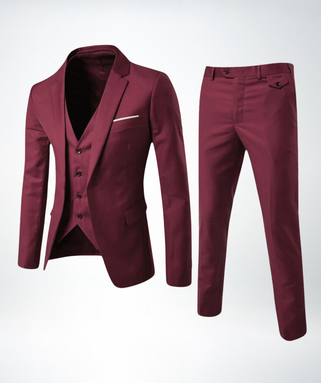 R&B Herren Slim Fit Business Anzug 2-teilig – Sakko & Hose