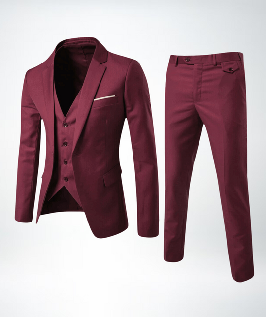 R&B Herren Slim Fit Business Anzug 2-teilig – Sakko & Hose