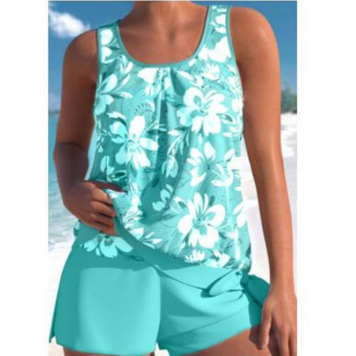 R&B | Damen Blumenmuster Zweiteiliges Badeanzug Set Bright