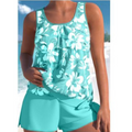 R&B | Damen Blumenmuster Zweiteiliges Badeanzug Set Bright